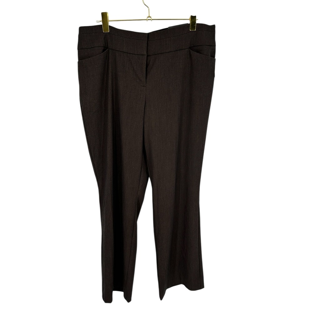 Maurices Womens Size 18 Regular Brown Boot Cut Mid Rise‎ Dress Pants Workwear - Picture 2 of 8